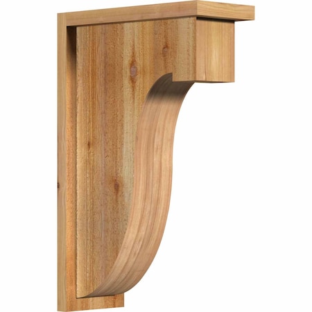 Ekena Millwork Del Monte Rough Sawn Corbel w/Backplate, Western Red Cedar, 6"W x 14"D x 22"H COR06X14X22DEL01RWR